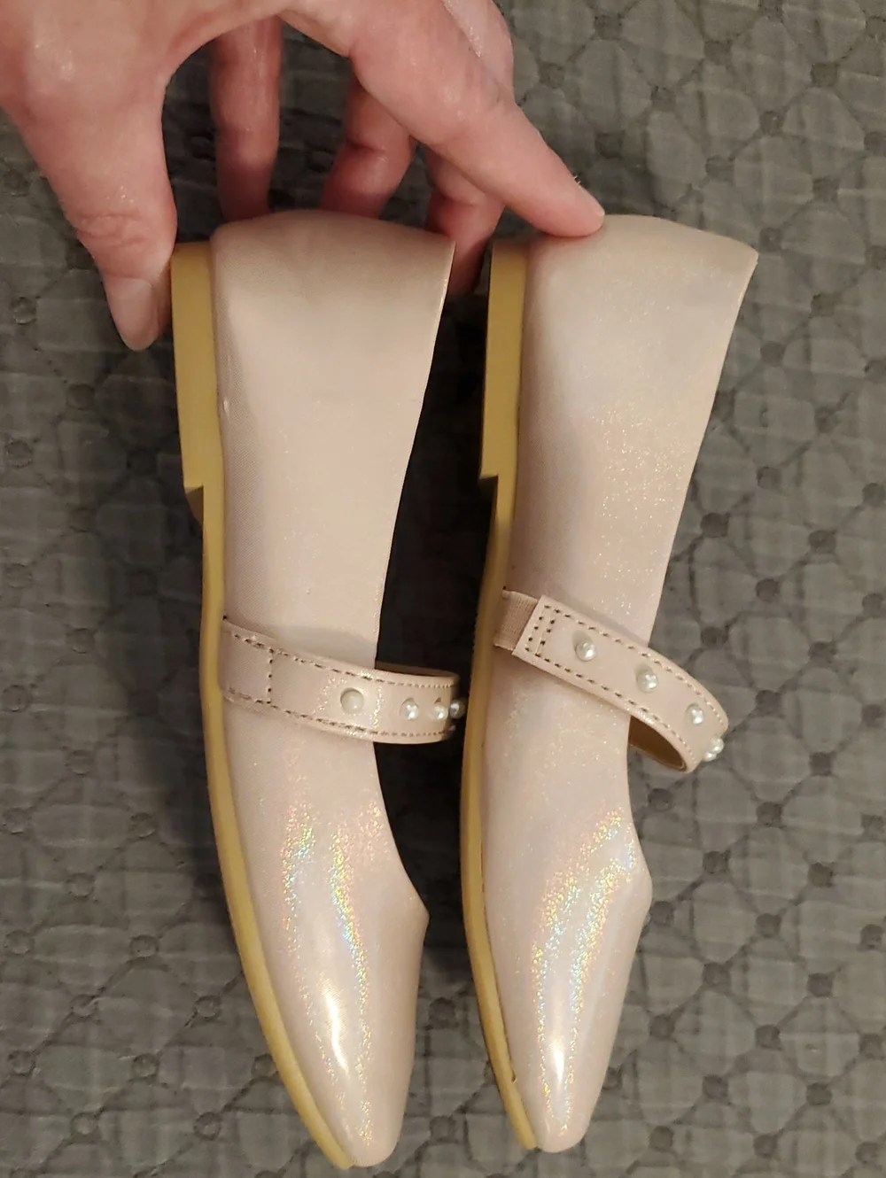 Cat & Jack Pink Pearl Ballet Flats Size 11